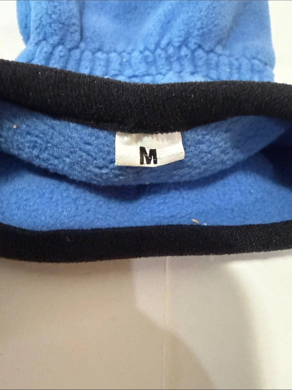 Lands' End Blue Fleece Gloves with Black Trim